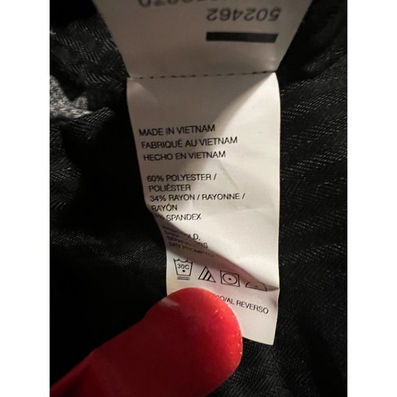 Van Heusen Flex Fit Dress Pants Mens 36 x 32L Grey Check Straight Leg Non Iron - Picture 10 of 11